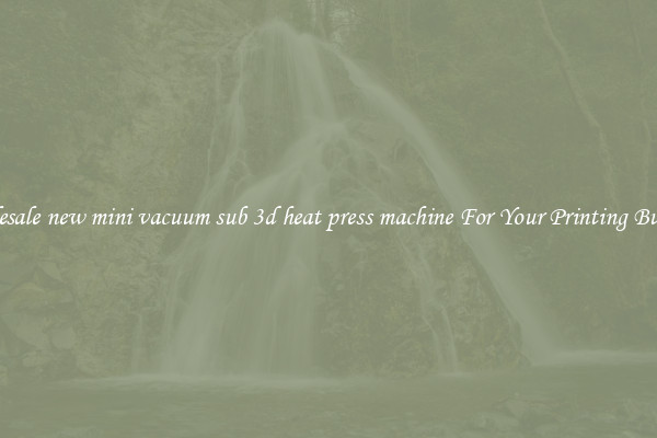 Wholesale new mini vacuum sub 3d heat press machine For Your Printing Business