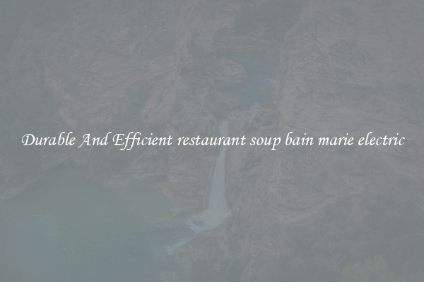 Durable And Efficient restaurant soup bain marie electric