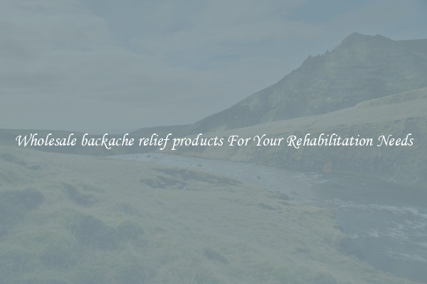 Wholesale backache relief products For Your Rehabilitation Needs